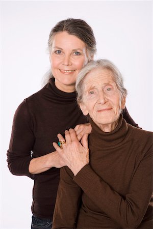 elderly family - Portrait of Mother and Daughter Stock Photo - Premium Royalty-Free, Code: 600-01879183