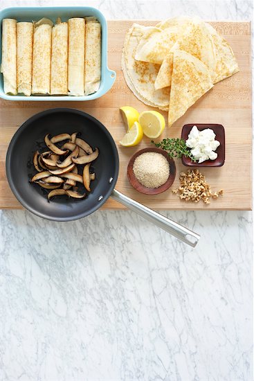 Crepes with Ingredients Stock Photo - Premium Royalty-Free, Artist: Michael Alberstat, Image code: 600-01880347