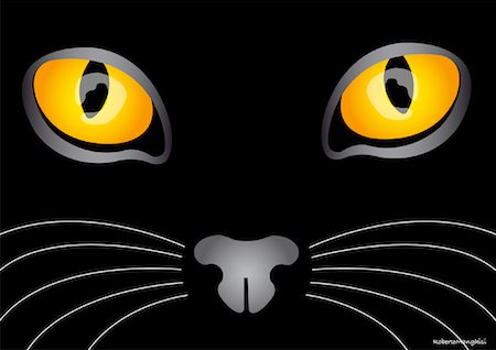 simsearch:600-03003447,k - Illustration of Cat Face Stock Photo - Premium Royalty-Free, Code: 600-01954219