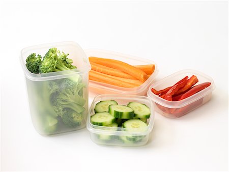 simsearch:600-03738408,k - Cut Vegetables in Plastic Containers Stock Photo - Premium Royalty-Free, Code: 600-01955476