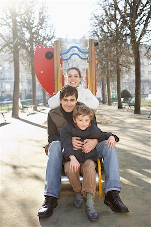 dad with kid on playground - Family at Playground, Paris, France Stock Photo - Premium Royalty-Free, Code: 600-01956004