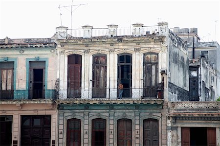 Old Building, Havana, Cuba Foto de stock - Sin royalties Premium, Código: 600-02010229