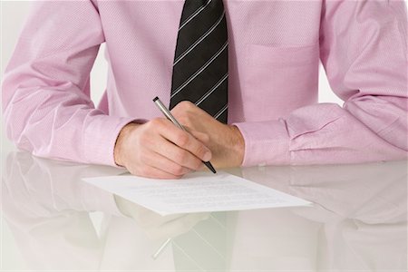 simsearch:632-01155457,k - Close-up of Businessman Writing Stock Photo - Premium Royalty-Free, Code: 600-02010537