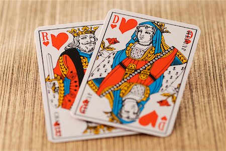 queen of hearts playing card - Close-up of Playing Cards Stock Photo - Premium Royalty-Free, Code: 600-02038293