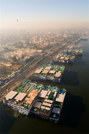 Cruise Ships on the Nile River, Luxor, Egypt Stock Photo - Premium Royalty-Free, Code: 600-02033814