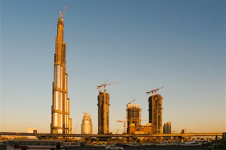 Buildings Under Construction, Dubai, United Arab Emirates Stock Photo - Premium Royalty-Free, Code: 600-02033852