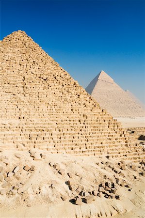 simsearch:600-02033842,k - Pyramid of Khafre and Great Pyramid of Giza, Giza, Egypt Foto de stock - Sin royalties Premium, Código: 600-02033865