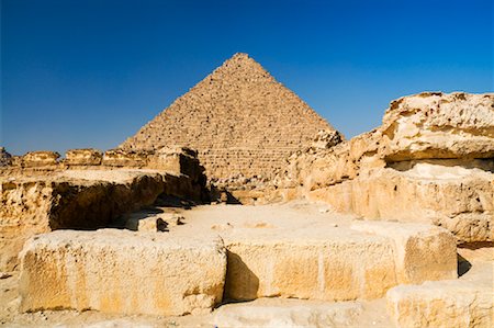 Pyramid of Khafre, Giza, Egypt Fotografie stock - Premium Royalty-Free, Codice: 600-02033862