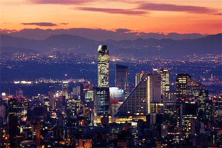 skyline sunrise - Overview of Mexico City, Mexico Stock Photo - Premium Royalty-Free, Code: 600-02045985