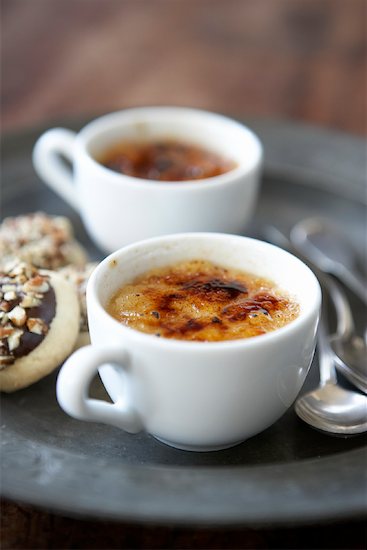 Rice Pudding Brulee and Cookies Stock Photo - Premium Royalty-Free, Artist: Michael Alberstat, Image code: 600-02046469