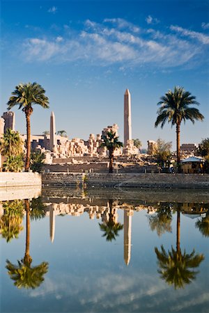 L'eau par le Temple d'Amon, Karnak, Louxor, Égypte Photographie de stock - Premium Libres de Droits, Code: 600-02046634