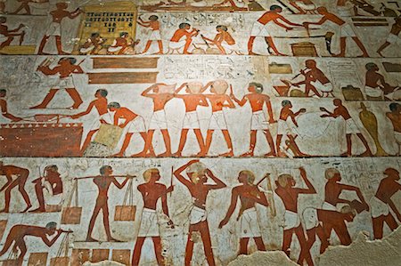 Art, Tomb of Rekhmire, West Bank, Luxor, Egypt Foto de stock - Sin royalties Premium, Código: 600-02046703