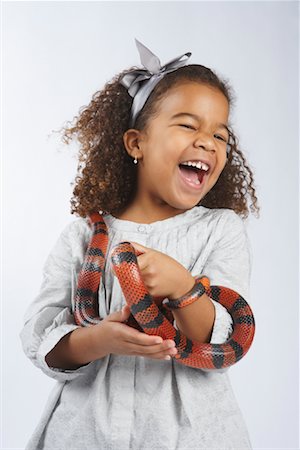 Fille avec un serpent Photographie de stock - Premium Libres de Droits, Code: 600-02055758