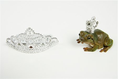 Frog Prince with Crown Foto de stock - Sin royalties Premium, Código: 600-02055763