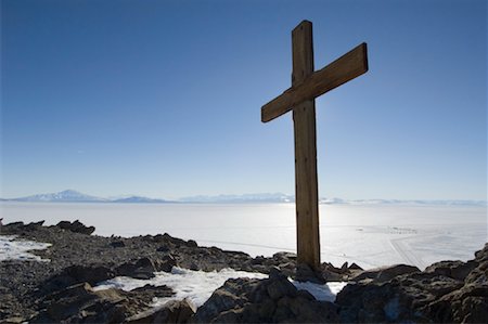 La Croix sur l'Observation Hill, île de Ross, Antarctique Photographie de stock - Premium Libres de Droits, Code: 600-02055887