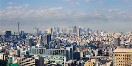 skyscraper rooftop - City Skyline, Shinjuku District, Tokyo, Japan Stock Photo - Premium Royalty-Free, Code: 600-02056245