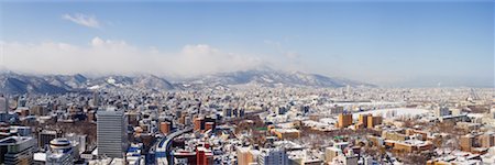 sapporo - Toits de la ville, Sapporo, Hokkaido, Japon Photographie de stock - Premium Libres de Droits, Code: 600-02056248