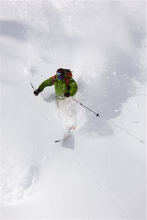 skiing top view - Telemark Skiing on Asahidake, Daisetsuzan National Park, Hokkaido, Japan Stock Photo - Premium Royalty-Free, Code: 600-02056269