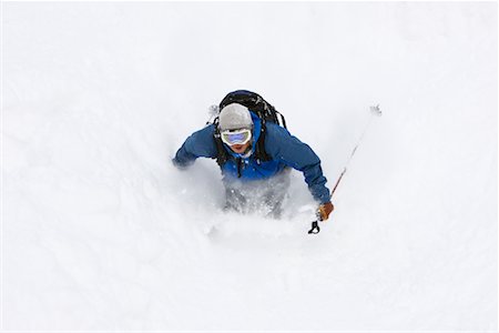 Telemark Skiing on Asahidake, Daisetsuzan National Park, Hokkaido, Japan Stock Photo - Premium Royalty-Free, Code: 600-02056272