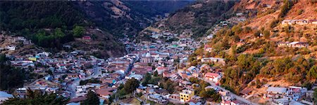 simsearch:600-02080168,k - Overview of City in Valley, Angangueo, Michoacan, Mexico Stock Photo - Premium Royalty-Free, Code: 600-02056436