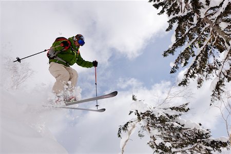 Telemark Skier, Asahidake, Hokkaido, Japan Fotografie stock - Premium Royalty-Free, Codice: 600-02056727