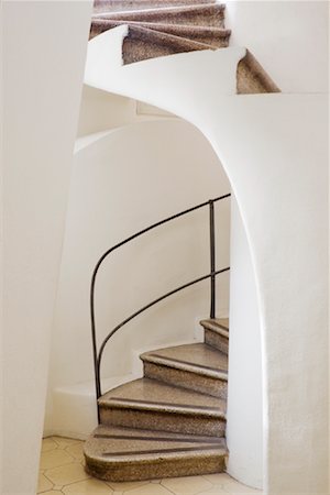 Staircase, Casa Mila, Barcelona, Catalunya, Spain Foto de stock - Sin royalties Premium, Código: 600-02056760