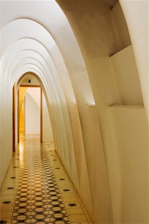 floor tiles entrance hall - Hallway, Casa Mila, Barcelona, Spain Stock Photo - Premium Royalty-Free, Code: 600-02056761