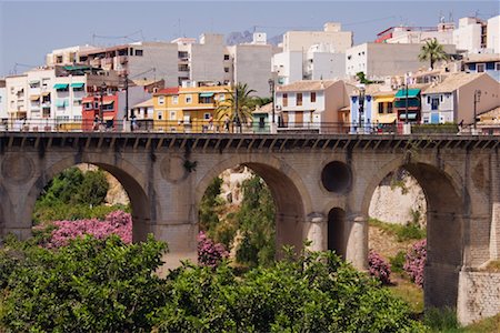 Bridge and Cityscape, La Vila Joiosa, Benidorm, Alicante, Spain Stock Photo - Premium Royalty-Free, Code: 600-02056782