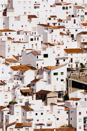 Overview of Town, Casares, Andalucia, Spain Foto de stock - Sin royalties Premium, Código: 600-02056794