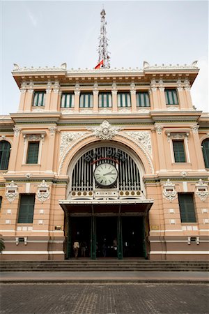 simsearch:600-02376921,k - Exterior of Central Post Office, Ho Chi Minh City, Vietnam Stock Photo - Premium Royalty-Free, Code: 600-02063580