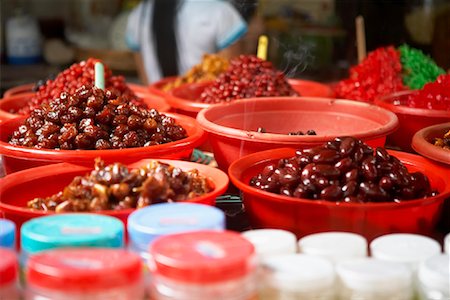 Beans and Dried Fruit at Market, Chau Doc, An Giang, Vietnam Foto de stock - Sin royalties Premium, Código: 600-02063845