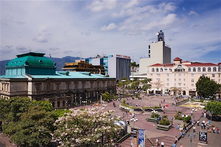 san jose - Théâtre national et Plaza de la Cultura, San Jose, Costa Rica Photographie de stock - Premium Libres de Droits, Code: 600-02080184