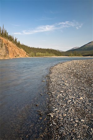 fiume yukon - Bonnet Plume River, Yukon, Canada Fotografie stock - Premium Royalty-Free, Codice: 600-02125392