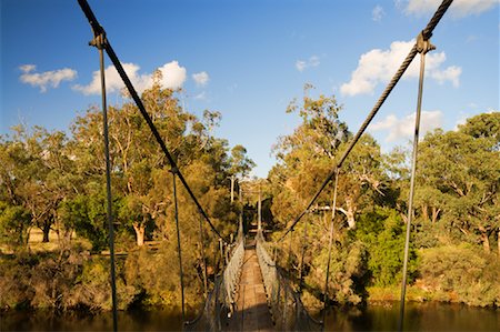 Suspension Bridge, Avon River, York, Western Australia, Australia Stock Photo - Premium Royalty-Free, Code: 600-02129010