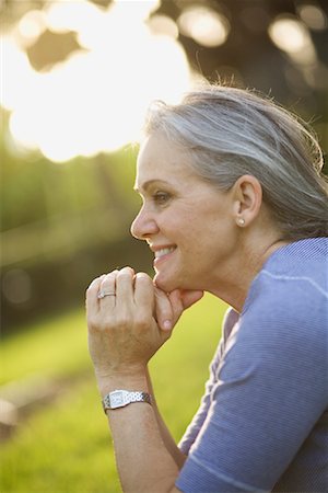 Portrait of Senior Woman Smiling Stock Photo - Premium Royalty-Free, Code: 600-02129032