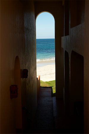 View of Ocean from Hotel, Fairmont Rancho Banderas, Bahia de Banderas, Nayarit, Mexico Foto de stock - Sin royalties Premium, Código: 600-02121215