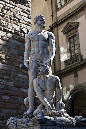 romans - Hercules and Cacus, Piazza della Signoria, Florence, Tuscany, Italy Stock Photo - Premium Royalty-Free, Code: 600-02176036