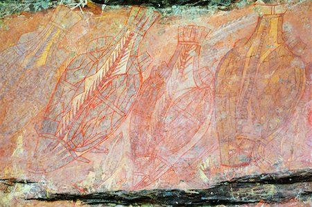 simsearch:400-03989094,k - Aboriginal Rock Art, Ubirr, Kakadu National Park, Northern Territory, Australia Stock Photo - Premium Royalty-Free, Code: 600-02176559