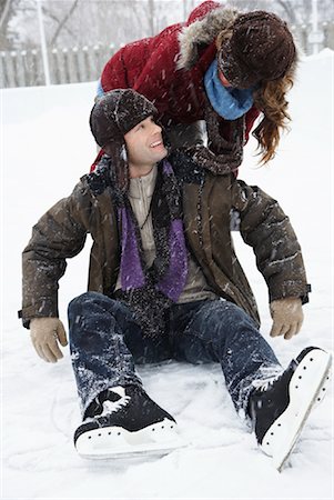 simsearch:600-01249416,k - Woman Helping Man up After Fall Stock Photo - Premium Royalty-Free, Code: 600-02200089