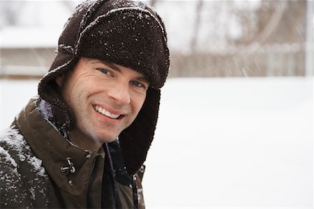 Portrait of Man in Snow Stock Photo - Premium Royalty-Free, Code: 600-02200082