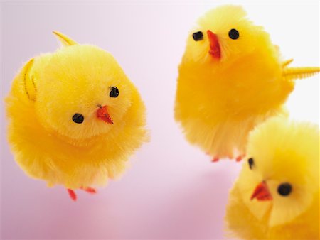 simsearch:600-02244941,k - Three Easter Chicks Foto de stock - Royalty Free Premium, Número: 600-02244935