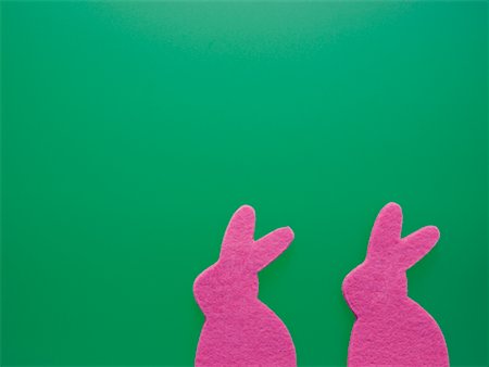 simsearch:600-07110446,k - Deux éponges roses de lapins de Pâques Photographie de stock - Premium Libres de Droits, Code: 600-02244954