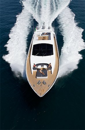 someone laying down aerial view - Luxury Yacht at Sea Stock Photo - Premium Royalty-Free, Code: 600-02244966