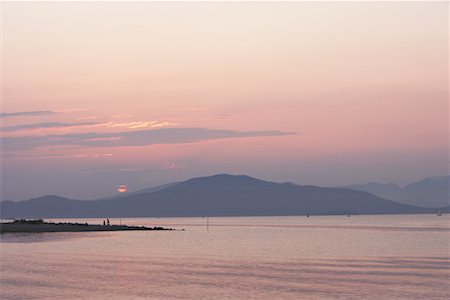 pale color sky - Sunset over English Bay, Vancouver, British Columbia, Canada Stock Photo - Premium Royalty-Free, Code: 600-02264097