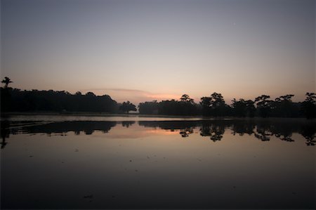 Martin lac au crépuscule, Lafayette, Louisiane, Etats-Unis Photographie de stock - Premium Libres de Droits, Code: 600-02265134