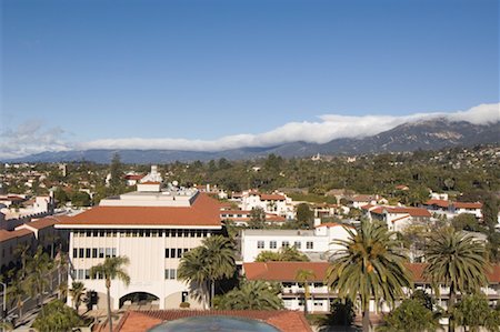 santa barbara - Overview of City, Santa Barbara, California, USA Foto de stock - Sin royalties Premium, Código: 600-02289002