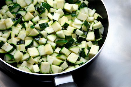 diced - Zucchini in Frying Pan Stock Photo - Premium Royalty-Free, Code: 600-02289252