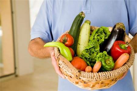 simsearch:600-02290061,k - Close-up of Man Holding Basket of Vegetables Stock Photo - Premium Royalty-Free, Code: 600-02290179