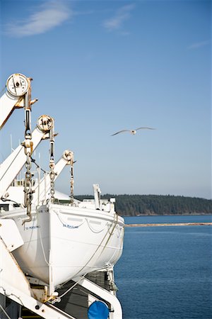 seagull on ship - Vue des îles Gulf du Ferry Photographie de stock - Premium Libres de Droits, Code: 600-02314920