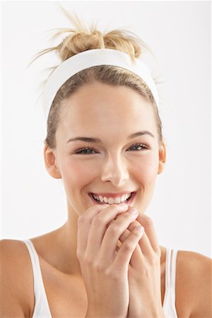 pretty woman skin smile - Portrait of Young Woman Stock Photo - Premium Royalty-Free, Code: 600-02312456